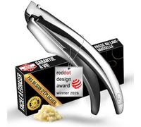 Presse-ail en Acier Inox - Écrase l'Ail Sans Épluchage - Démontable et Passe au Lave Vaisselle - Nettoyage Facile - Hachoir Ail Professionnel inoxydable par Gourmet Easy