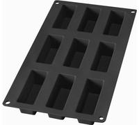 Gourmet Mini Moule à Gâteau pour 9 pièces - Noir - Moule à pâtisserie en silicone