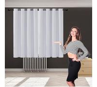 GOUSUN Rideau Occultant 115 x 120 cm Thermique Isolant Anti Froid et Chaleur Rideaux Salon Entretien Facile,pour Salon, Blanc