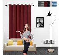 GOUSUN Rideau Occultant Thermiques 100 x 80 cm Rideau Occultant avec Œillets Rideaux Salon Isolation Thermique,pour Salon, Rouge