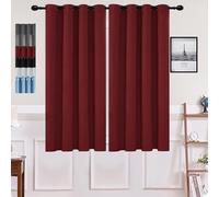 GOUSUN Rideau Opaque 180 x 145 cm Rideau Occultant avec Œillets Rideau Occultant Lumiere Anti UV Decoration,pour Salon, Rouge
