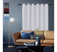GOUSUN Rideaux Décoratifs 120 x 210 cm Opaque à Oeillets Isolation Lumiere Rideaux Salon Isolation Thermique,pour Salon, Blanc