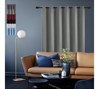 GOUSUN Rideaux Modernes 240 x 70 cm Rideau Occultant avec Œillets Rideau Occultant Lot de 1 Rideau,pour Salon, Gris Clair