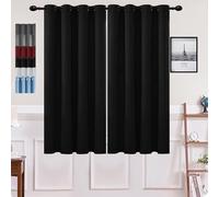 GOUSUN Rideaux Occultants 70 x 170 cm 100% Polyester/Décoration/Anti Bruit/Lavable Decoration Rideaux Ambiance Chaleureuse,pour Salon, Noir