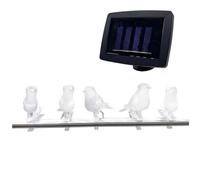 Goutdori Guirlande lumineuse solaire étanche Ip44, oiseau mignon, guirlande lumineuse décorative d'extérieur pour arbres de jardin et balcons, 6, 6 pieds