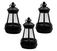 Goutdori Petite Lanterne Solaire 3 pièces lanternes solaires suspendues en Plein air Ip65 Mini lanternes en Plastique étanche avec contrôle Intelligent de la lumière pour Jardin pelouse Patio