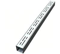 Gouttière de drainage rectangulaire en acier inoxydable durable for cour extérieure, patio, salle de bain et jardin - Ensemble de drainage de canal de 1 m, 1 pièce(100cmx3.5cmx3cm)