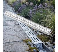 Gouttière De Plancher Amovible, Gouttière À Crépine Linéaire Étroite | Canal en forme de U, conception cachée, drain de canal extérieur(100x5x3cm/39.4x1.97x1.18in)