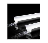 Gouttière demi-ronde en PVC, canal de drainage des eaux de pluie, 50-315 mm | Gouttières de toit en U for débit d'eau extérieur, options de longueur personnalisées de 50 à 400 cm(L 50CM/110X3mm)