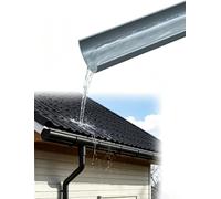 Gouttière demi-ronde en PVC, canal de drainage pour toiture et avant-toit | Disponible en diamètres de 20 à 315 mm ; résiste à la corrosion ; personnalisable ;(Grey,40x2.0mm/1.57x0.08")