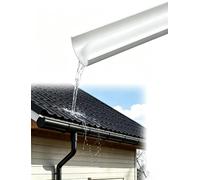 Gouttière demi-ronde en PVC, canal de drainage pour toiture et avant-toit | Disponible en diamètres de 20 à 315 mm ; résiste à la corrosion ; personnalisable ;(Milk,315x7.7mm/12.40x0.30")
