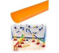 Gouttière demi-ronde en PVC, canal en U pour drainage de toiture | Tube renforcé, coupable sur mesure, pour ruissellement pluvial, patio, allée, boutique(Orange,25x2mm/100cm)