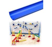 Gouttière demi-ronde en PVC, canal en U pour drainage de toiture | Tube renforcé, coupable sur mesure, pour ruissellement pluvial, patio, allée, boutique(Blue,25x2mm/100cm)