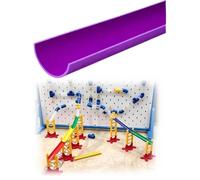 Gouttière demi-ronde en PVC, canal en U pour drainage de toiture | Tube renforcé, coupable sur mesure, pour ruissellement pluvial, patio, allée, boutique(Purple,40x2mm/100cm)