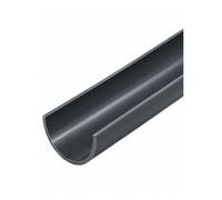 Gouttière demi-ronde en PVC, évacuation pluie pour toiture et avant-toit | Profil en U ouvert ; PVC robuste et léger ; facile à découper ; pour toits, jardins, serres(Dark grey,3.2x0.2x100cm)