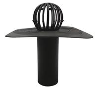 Gouttière plate DN100 avec filtre à feuilles, en PVC haute performance