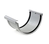 - Gouttière PVC 25 demi-ronde - Jonction longue à joints montés PVC 25 demi-ronde - gris