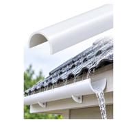 Gouttière PVC demi-ronde blanche pour abri et avant-toit | Longueurs de 50 à 150 cm ; diamètres de 20 à 315 mm ; idéal pour toits et abris(110cm (43.31in),40x2mm)