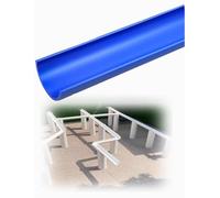 Gouttière PVC Semi-Circulaire en U, Récupération Eau Pluie de Toit Maison | Tuyau Évacuation U Renforcé, à Couper, Pluie de Toit, Devanture, Jeu Sable Eau, 1 Meter(Blue,40x2mm/100cm)