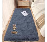 GOUTUI Tapis Moelleux À Poils Longs 60 x 170 cm Aspect Fourrure Tapis Shaggy Longues Soft Décoration Intérieure pour Chambre À Coucher Salon, Gris
