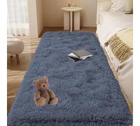 GOUTUI Tapis Poils Longs Moderne 150 x 160 cm Aspect Fourrure Tapis Doux et Moelleux Décoration Intérieure pour Chambre à Coucher Salon, Gris