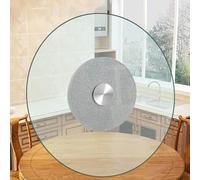 GOUZIBHD Grand Plateau Rond Rotatif à 360°,Plateau de Service en Verre Trempé,Plateau Tournant Lazy Susan pour Table de Salle à Manger Cuisine Familiale,Rotation Silencieuse Fluide(Size:31in/80cm)
