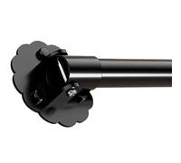 GOUZIBHD Tringle À Rideau, Rail de Rideau Réglable, Support de Douche Pivotant À 180° en Acier Inoxydable, Tringle À Rideaux Tringle de Placard Murale Coudée, Rail de Plafond(Size:130-210cm,Color:c)