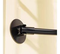GOUZIBHD Tringle à Rideaux, Tringle à Rideaux Antidérapante, Rallonge Ronde pour Mur Incliné, Support Pivotant à 180° pour Vêtements Suspendus, pour Armoire, Salle de Bain(Size:70-120cm,Color:b)