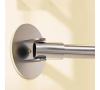 GOUZIBHD Tringle à Rideaux, Tringle à Rideaux Antidérapante, Rallonge Ronde pour Mur Incliné, Support Pivotant à 180° pour Vêtements Suspendus, pour Armoire, Salle de Bain(Size:110-200cm,Color:a)