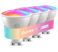 Govee Ampoule Connectée WiFi, Ampoule LED GU10 RGBWW Fonctionne avec Matter, Alexa et Google Home, Lampe GU10 Intelligente 400LM Dimmable, 16 Millions de Couleurs, Synchronisation de Musique, 4 Pack