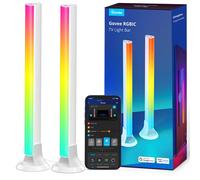 Govee Barre LED RGBIC, Double Perles Lumineuses et 38cm Rétroéclairage TV WiFi Barre, plusieurs Options de Placement, pour TV 45-70 pouces, Fonctionne avec Alexa et Google Assistant, Couleur Blanche