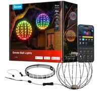 Govee Christmas Ball Lights 30cm, Boules Lumineuses RGBIC 140 LED, Set de 2 | Compatible avec Alexa, Google Assistant et Matter, Étanches IP67, Boules Lumineuses Connectées de Fête, Pliables, Mode DIY