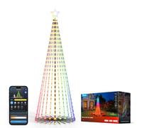 Govee Christmas Cone Tree Lights 2,74m, Guirlande RGBIC 610 LED, Noir | Compatible avec Alexa, Google Assistant et Matter, Étanche IP67, Décoration pour Halloween et Noël, Mode Musique et Scène