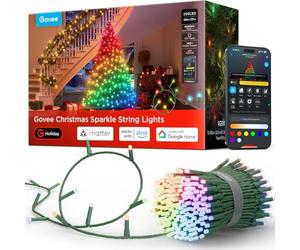 Govee Christmas Sparkle String Lights 20M, RGBWIC de avec 250 LEDs | Décorations de Noël d'Intérieur, Plus de 140 Modes de Scène, Contrôle Intelligent par Application avec Alexa