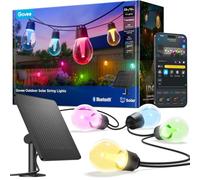 Govee Guirlande Lumineuse Extérieure Solaire 10m, RGBICW 16M Couleurs, 50lm | 112 Modes Scène et Contrôle App, Uniquement Bluetooth, 8 LED Réglables Incassables, IP67 pour Jardin, Terrasse, Balcon