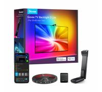 Govee H6099 Éclairage Mural Intelligent Wi-Fi/Bluetooth Noir, Multi-Couleur, 2.4GHz, Contrôle Vocal & App, 12V, Câble 5m, Consommation 2kWh/1000h