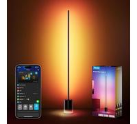 Govee Lampadaire LED RGBIC, Lampe sur Pied Salon Compatible avec Alexa et Matter, 152cm Lampadaire Dimmable 1725lm avec Télécommande, Sync de Musique, 82 Modes Scène, Lampe de Chambre et Bureau, Noir