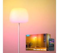 Govee Lantern Lampadaire sur Pied, RGBICWW Lampadaire LED d'Eclairage Halo | 100 Scènes, Réglable 1000K-10000K & 1400lm, Matter & Alexa Compatible, 160cm Lampe pour Salon & Chambre, en Silicone, Blanc