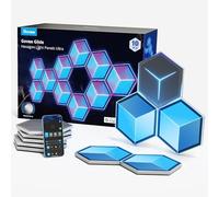 Govee LED Glide Hexagon Ultra Panneaux Lumineux, RGBIC Applique Murale Intérieure avec Alexa, 3D Lampe Hexagonale 129 LEDs, 60 Modes de Scène pour Gaming, Chambre, Salon, Blanc Lunaire, 10 Panneaux