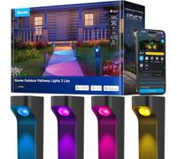 Govee Luminaires d'Allée Extérieurs 2 Lite RGBWIC, Éclairage de Jardin Intelligent avec Indice d'Étanchéité IP67, Compatible avec Matter, Alexa et Google Assistant, Éclairage pour chemins pour Allée