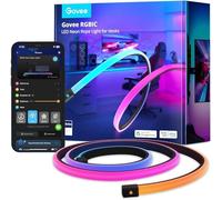 Govee Neon Ruban LED 3m pour Bureau Gaming, RGBIC Bande Découpable, Lampe Synchronisée avec Razer Chroma, Contrôle Intelligent APP, Compatible avec Alexa, Adaptateur (seulement WiFi 2,4G)