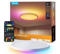 Govee Plafonnier LED RGBIC, Plafonnier Intelligent 30cm, 2400LM 2700-6500K Lampe de Plafond avec 16 Millions de Couleurs DIY, Luminaire Encastré pour Chambre à Coucher, Salon, Couloir, Cuisine