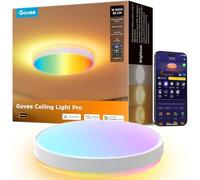 Govee Plafonnier LED RGBIC 38cm, Smart Luminaire Plafonnier 4300lm Dimmable | 2700k-6500k luminosité, Travailler avec Matter Alexa Google Home, Luminaire Intérieur pour Salon Chambre Cuisine Couloir
