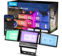 Govee Projecteur LED d'Extérieur, Projecteur RGBIC avec 4500 lm Blanc Chaud et Blanc Froid, Alliage d'Aluminium, Étanchéité IP66, Projecteurs Smart compatibles avec Matter, Alexa et Google Assistant