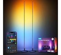Govee RGBIC Lampadaire sur Pied Salon, Lampadaire LED Fonctionne avec Alexa, Matter, Google APP, Musique Sync, 16 Millions Couleurs et 61 Modes de Scène, Lampe Moderne pour Salon Chambre, 2 Paquets