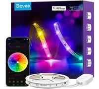 Govee RGBIC Ruban LED 5m, Bande WiFi Bluetooth Multicolore, Contrôlé par APP et Contrôle Segmenté Intelligente Sélection des Couleurs, Sync avec Rythme de Musique pour Maison Chambre Fête Cuisine