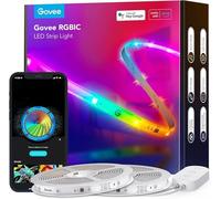 Govee Ruban LED RGBIC, Ruban LED 20m, WiFi Bande Compatible avec Alexa et Google Assistant, Contrôle App, DIY, Sync Musique, pour Chambre, TV, 2 rouleaux de bande lumineuse de 10m