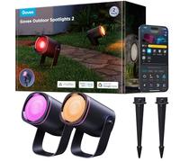 Govee Spots d'extérieur 2, RGBWIC LED exterieur pour le jardin, 2 Paquets | IP67, Dimmables 700lm Lampe Exterieur 69 Scène et 16 Mio de Couleurs, Plusieurs Méthodes d‘installation, Contrôle Intelligent