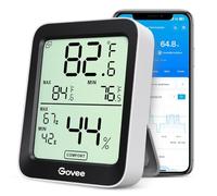 Govee Thermomètre Hygromètre Bluetooth Haute Précision, 1 Pièce | Mini Capteur de Température et Humidité, Écran LCD, Stockage de Données, Idéal pour Chambre, Cave, Garage, Serre