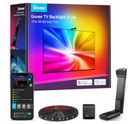 Govee TV Backlight 3 Lite avec Correction Fisheye, Synchronisation pour Téléviseur 55-65 pouces, Ruban à LED Ambilight RGBICW 3,6M WiFi avec Caméra, Lampe 4 en 1, Commande Vocale et par App